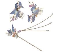 Healeved Baguettes à Cheveux avec Pompons Style Chinois Accessoires de Coiffure Antiques pour Femmes de Peignes pour Mariages et Soirées