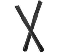 Healeved Balai Tambour Télescopique Noir en Nylon, Paire de Brosses pour Percussion Batterie, Accessoire Solide pour Instrument de Musique, Conçu pour Sessions Live