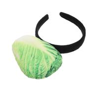 Healeved Bandeau Chou Chinois Pré Satin Turban Ornement De Cheveux Végétaux Accessoire De Cosplay Unique Bandeau De Cosplay Végétal Filles Caches Coiffe De Nouveauté Drôle Plastique