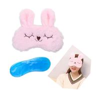 Healeved bandeau de lapin masque de rêve cache-oeil d'ombrage masque pour les yeux sieste couvre-yeux sieste patch yeux bandeau yeux cache-oeil de sommeil froid chaud compresse bandeau rose