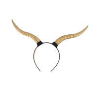 Healeved Bandeau en Corne D'antilope Couleur Cuivre, Accessoire pour Cheveux D'halloween Gothique Léger, Serrage-tête Décoratif pour Costume et Fête Costumée
