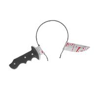 Healeved Bandeau Halloween Noir Femme Accessoire Cosplay Couteau Sanglant pour Fête Mascarade Costume Durable et