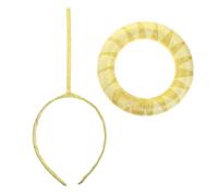 Healeved Bandeau Halo Doré 1 Pièce, Accessoire de Coiffure Cosplay Costume Ange, Serrage-tête Léger pour Fêtes, Soirées et Déguisements, Accessoire Performance et Halo Cheveux