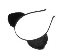 Healeved Bandeau Oreilles De Chat Groupe Bandeau Oreilles De Chat Femmes Animal De Compagnie Velu Mignon Peluche Spa Peau Soin Du Visage Adulte Doux Duveteux Lavage Noir Peluche