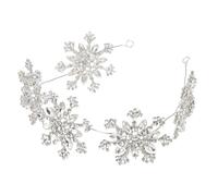 Healeved Bandeau pour Filles avec Flocons de Neige Et Strass Accessoire de Cheveux Élégant pour Fête de Mariage