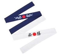 Healeved Bandeaux de Course Japonerie Bushido Lot de 2 en Coton Léger Maintien des Cheveux Cuisine et Sport Design Samouraï Motifs Uniques