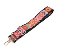 Healeved Bandoulière Sac à Main Brodée Fleurie Réglable avec Portefeuille Intégré Accessoire Pratique pour Guitare Ukulélé et Banjo Sangle de Remplacement Élégante pour Femme