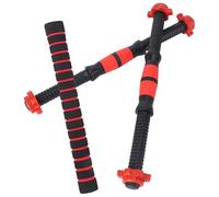 Healeved Barre D’Haltère 40 CM avec Connecteur et Boulons Kit de 2 Barres de Fitness Robustes en Acier Accessoire Musculation pour Entraînement Poids Équipement Sportif Polyvalent