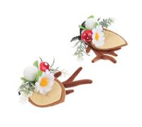 Healeved Barrette à Cheveux de Noël Au Design Unique en Forme de Bois de Cerf pour Vos Amis Et Votre Famille Restez Fermement en Place sans