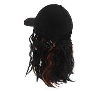 Healeved Baseball Cap With Hair Extensions For Women Adjustable Short Bob Curly Wig Attached Hat Lightweight Breathable Synthetic Hairpiece