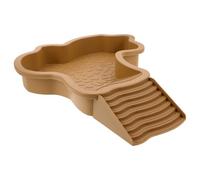 Healeved Bassine pour Tortue avec Rampe en Plastique, Grosse Plateforme de Bronzage Double Usage pour Lézards et Geckos en Aquarium