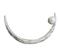 Healeved Bâtonnet à Cheveux Lunaire Perlé pour Femmes Taille Maintien Chignon Rétro Quotidien Soirée Bal Fêtes