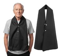 Healeved Bavoir Adulte Foulard Stylé Imperméable en Polyester Double Couche, Ergonomique Bouton Caché pour et Nez pour Personnes Âgées et Hommes