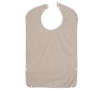 Healeved Bavoir Imperméable Adulte Marron, Serviette à Salive Lavable, Protection pour Repas et Soins, Grosse Taille pour Personnes Âgées, Tissu Sûr et Résistant, Usage Quotidien Santé