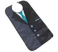 Healeved Bavoir Imperméable pour Adulte 100% Lavable, Grand Format Double Couche, Protection Vêtements pour Repas et Soins, Adapté Personnes Âgées et Usage Quotidien, Fermeture Pression