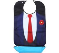 Healeved Bavoir pour Adultes Âgés Imperméable à Motifs, Double Couche en Tissu Réutilisable, Protection Repas Fixation Pression, Adapté pour Repas à Domicile et Assistance Quotidienne