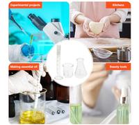 Healeved Bécher 50 Ml Gradué Fiole Conique 50 Ml et Cylindre Gradué 10 Ml Réutilisable Résistant aux Chocs pour Expérimentations Scolaires et Professionnelles