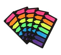 Healeved Blocs-Notes Adhésifs Fluorescents 5 Jeux Onglets Autocollants Colorés Notes Adhésives Repositionnables pour Bureau Indexage et Organisation Rapide des Documents