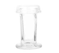 Healeved Bocal en Verre Transparent pour Laboratoires Cuve Ronde pour 5 Lames Résistant aux Acides et Bases Facile à Nettoyer Réutilisable pour Recherche Cellulaire