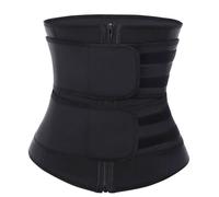 Healeved Bodysuit Femme XL avec Double Ceinture Entraîneur de Confortable et Sculptant Élastique et Respirant Noir
