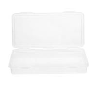 Healeved Boîte à Crayons Peinture Transparente Grosse Capacité, Étui en Plastique Rigide Empilable, Format Bas, Rangement Pratique pour Pinceaux et Fournitures d'Art, pour Atelier et