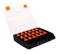 Healeved Boîte à Outils et Renforts Latéraux en Plastique Compartiments Amovibles Conteneur de Rangement Transparent pour Ateliers et Magasins