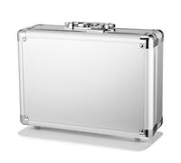 Healeved Boîte à Outils Portable en Alliage D'aluminium Argenté Haute Rigidité, Mallette Rigide de Rangement pour Outils, Natation Navigation