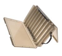 Healeved Boîte à Pêche Multifonctionnelle Grosse Capacité Compartiments Modulables Organisateur Portable pour Leurres et Accessoires de Pêche Étanche et Solide en Extérieur Gris Large