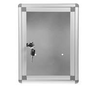 Healeved Boîte à Suggestions Murale Multifonction en Alliage d'Aluminium Gris Transparent Moyen Serrure Sécurisée Organisateur de Courrier Résistant et Étanche pour Bureau et Lieux