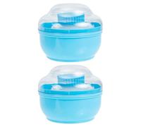 Healeved Boîte Bébé 2 Pièces Bleu avec Poignée et Boîte de Rangement en Acrylique Peluche, Facile à Utiliser pour Poudre Bébé, Chaudes Journées D'été