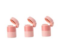 Healeved Boîte De 3 Pièces pilulier portatif caisse rangement caisse de rangement caisson rangement storage box Conteneurs médicament tasse étui de transport médecine de voyage abdos rose