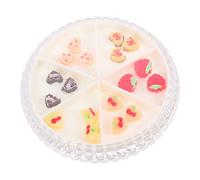 Healeved Boîte De Décorations Pour Ongles Forme De Bonbons Desserts Accessoires Pour Manucure Diy Ornements Brillants Pour Déco Ongles