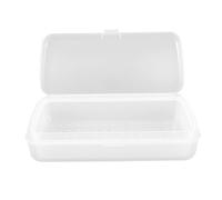 Healeved Boîte de nettoyage pour outils à ongles : organiseur transparent pour des outils à ongles avec double couche - récipient de rangement pour trempage de manucure pour une utilisation en