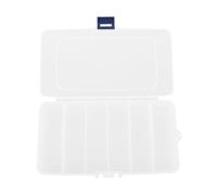 Healeved Boîte de Rangement avec Couvercle Organisateur Compact à Six Compartiments Boîte à Outils pour Cosmétiques et Cotons-tiges