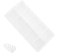 Healeved Boîte de Rangement Blanche 10 Compartiments pour Monnaie et Billets Organisateur d'Argenté Multifonctionnel pour Bureau et Caisse Enregistreuse Plateau de Tri Pratique pour