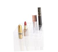 Healeved Boîte De Rangement Cosmétique Transparente à Compartiments Acrylique Organisateur Maquillage Et Bijoux Compact Pour Lèvres Et Accessoires Petite