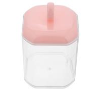 Healeved Boîte de Rangement de Maquillage Petite Taille Rose avec Couvercle, Organisateur pour Cotons-tiges et Cure-Dents, Étui de Voyage Étanche pour Accessoires Salle de Bain, Ensemble