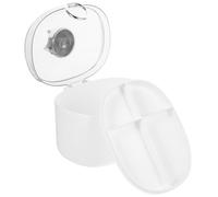 Healeved Boîte de Rangement pour Élastiques et Pinces Double Couche en Abs et Pp Blanche, Organiseur Polyvalent pour Accessoires Cheveux pour Anniversaires et Pendaisons de Crémaillère