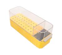 Healeved Boîte de Rangement pour Forets 40 Trous en Acrylique Or, Protection la Poussière, Design Moderne, pour Ateliers et Usages Domestiques