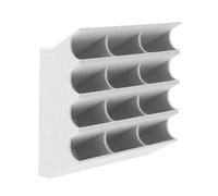 Healeved Boîte de Rangement pour Lames de Rasoir Multi-Emplacements 12 Cases Plastique Solide Blanc 104 X 99 X 41 CM Organiseur Compact pour Outils de Coiffeur et Salle de Bain