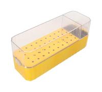 Healeved Boîte de Rangement pour Perceuse à Ongles en Acrylique Or 40 Trous, Design Anti-poussière Entièrement Fermé pour Organisation Précise et Identification Rapide, pour Ateliers