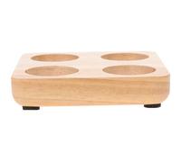Healeved Boîte de Rangement pour Œufs Protection des Œufs Style Simple en Bois de Caoutchouc Solide Support Pratique Cuisine et Réfrigérateur