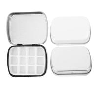 Healeved Boîte De Rangement Pour Vernis À Pour Chats : Mini Organiseur De Vernis À En Acrylique À 12 Compartiments Palette D'aquarelle 3 Pièces