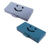 Healeved Boîte de Rangement sous Bureau en Abs Bleu, Installation Cachée, Résistance à L'usure, Lot de 2 Pièces pour Bureau ou Chambre