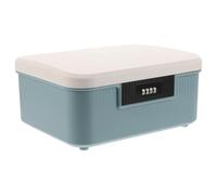 Healeved Boîte de Rangement Verrouillable 9L Serrure à Combinaison Compartiments Organisés Couleur Bleue Petite Boîte Sécurisée pour Documents Mots de Passe et Objets Personnels -