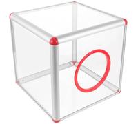 Healeved Boîte de Tombola Transparente 25 Cm pour Rangement Facile en Acrylique Trou pour Organiser des Tirages Sort Lors de Mariages ou Événements