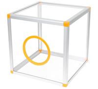 Healeved Boîte de Tombola Transparente Multifonctionnelle 25X25X25 CM en Plastique Rigide Rouge Conteneur pour Billets et Suggestions pour Jeux de Loterie Événements Festifs et Mariages