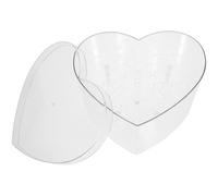 Healeved Boîte en Acrylique Transparente de Cœur 33 Compartiments pour Fleurs Coffret D’Emballage Floral Solide Jardinière Décorative pour Fleurs Fraîches et Immortelles - 1 Pièce