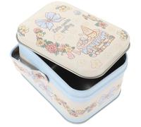 Healeved Boîte en Fer-Blanc Décorative pour Biscuits et Bonbons Motif Lapin Festif Boîte à Friandises de Noël Récipient Métallique Multiusage pour Emballage Présent 1 Pièce