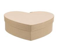 Healeved Boîte Présent de Cœur en Kraft Naturel 16,5 X 14,2 X 5 Cm, Boîte de Rangement DIY pour Bonbons et Emballage Présent, Coffret pour Saint-valentin et Occasions Spéciales